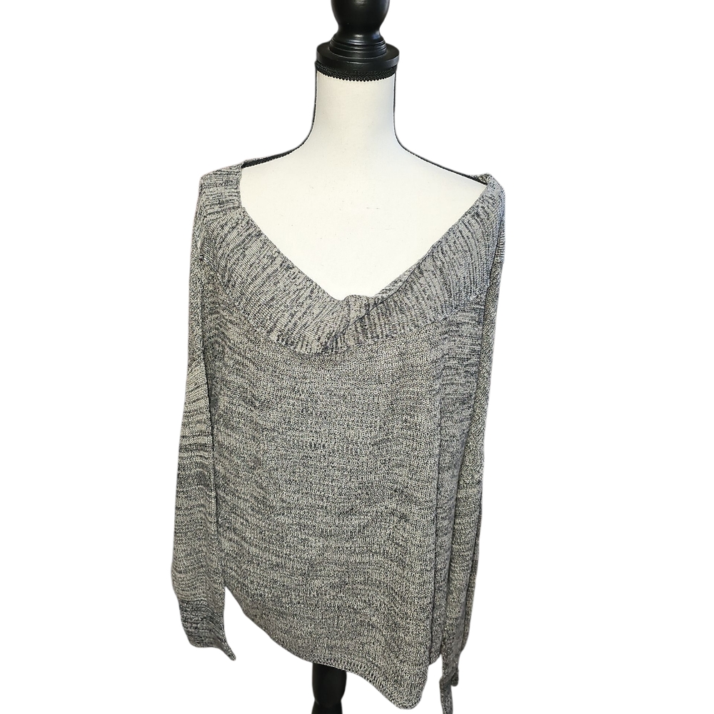 Free People Off-the-Shoulder Gray Sweater
